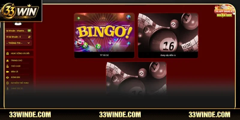 Các bước tham gia sảnh chơi Xổ số 33WIN rất đơn giản, dễ áp dụng