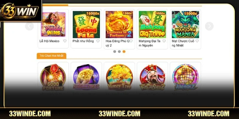 Giao diện đậm chất châu Á của sảnh chơi CQ9 33WIN